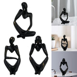 Maxbell Abstract Thinker Statue Collectible Ornament for Living Room Desk Decoration Left