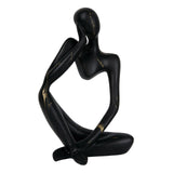 Maxbell Abstract Thinker Statue Collectible Ornament for Living Room Desk Decoration Left