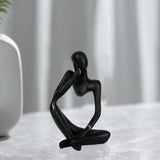 Maxbell Abstract Thinker Statue Collectible Ornament for Living Room Desk Decoration Left