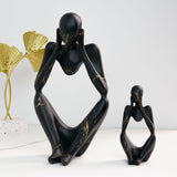 Maxbell Abstract Thinker Statue Collectible Ornament for Living Room Desk Decoration Focus