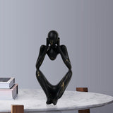 Maxbell Abstract Thinker Statue Collectible Ornament for Living Room Desk Decoration Focus