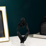 Maxbell Abstract Thinker Statue Collectible Ornament for Living Room Desk Decoration Focus