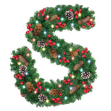 Maxbell 2.7M Christmas Garland Lightweight Hanging for Chandeliers Rooms Indoor