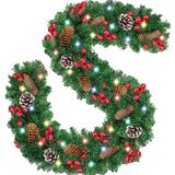 Maxbell 2.7M Christmas Garland Lightweight Hanging for Chandeliers Rooms Indoor