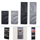 Maxbell Wall Hanging Storage Bag Magazine Holder Heavy Duty for Office Closet 5 Pockets Black