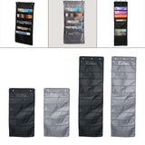 Maxbell Wall Hanging Storage Bag Magazine Holder Heavy Duty for Office Closet 5 Pockets Black