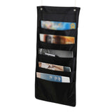 Maxbell Wall Hanging Storage Bag Magazine Holder Heavy Duty for Office Closet 5 Pockets Black