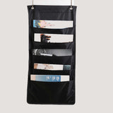 Maxbell Wall Hanging Storage Bag Magazine Holder Heavy Duty for Office Closet 5 Pockets Black