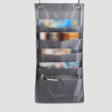 Maxbell Wall Hanging Storage Bag Magazine Holder Heavy Duty for Office Closet Grey 5 Pockets