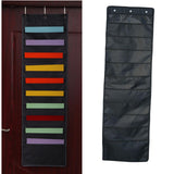 Maxbell Wall Hanging Storage Bag Magazine Holder Heavy Duty for Office Closet Black 10 Pockets