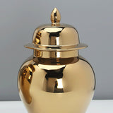 Maxbell Traditional Ceramic Ginger Jar Flower Vase with Lid Porcelain Jar