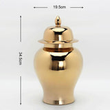 Maxbell Traditional Ceramic Ginger Jar Flower Vase with Lid Porcelain Jar