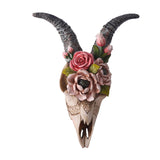 Maxbell 3D Longhorn Sheep Head Skull Sculpture Decor Ornament Animal Wall Hanging