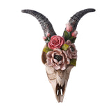 Maxbell 3D Longhorn Sheep Head Skull Sculpture Decor Ornament Animal Wall Hanging