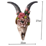 Maxbell 3D Longhorn Sheep Head Skull Sculpture Decor Ornament Animal Wall Hanging