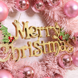 Maxbell Artificial Flowers Garland Holiday Hanging Home Festive Wreath Christmas 30cm with Ball