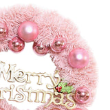 Maxbell Artificial Flowers Garland Holiday Hanging Home Festive Wreath Christmas 30cm with Ball