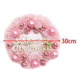 Maxbell Artificial Flowers Garland Holiday Hanging Home Festive Wreath Christmas 30cm with Ball