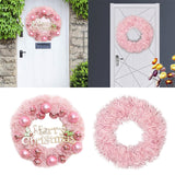 Maxbell Artificial Flowers Garland Holiday Hanging Home Festive Wreath Christmas 30cm with Ball