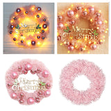 Maxbell Artificial Flowers Garland Holiday Hanging Home Festive Wreath Christmas 30cm with Ball