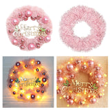Maxbell Artificial Flowers Garland Holiday Hanging Home Festive Wreath Christmas 30cm with Ball