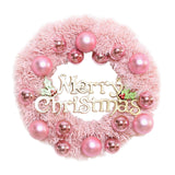 Maxbell Artificial Flowers Garland Holiday Hanging Home Festive Wreath Christmas 30cm with Ball