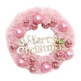 Maxbell Artificial Flowers Garland Holiday Hanging Home Festive Wreath Christmas 30cm with Ball