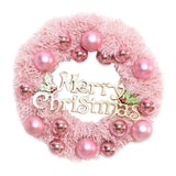 Maxbell Artificial Flowers Garland Holiday Hanging Home Festive Wreath Christmas 30cm with Ball