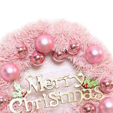 Maxbell Artificial Flowers Garland Holiday Hanging Home Festive Wreath Christmas 40cm with Ball