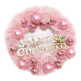Maxbell Artificial Flowers Garland Holiday Hanging Home Festive Wreath Christmas 40cm with Ball