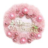 Maxbell Artificial Flowers Garland Holiday Hanging Home Festive Wreath Christmas 40cm with Ball