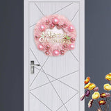 Maxbell Artificial Flowers Garland Holiday Hanging Home Festive Wreath Christmas 40cm with Ball