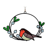 Maxbell Metal Wall Art Decor Hanging Wall Sculptures Birds On The Branch Figurines 21x15cm One Bird