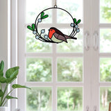 Maxbell Metal Wall Art Decor Hanging Wall Sculptures Birds On The Branch Figurines 21x15cm One Bird