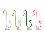 Maxbell 100x Christmas Ornament Hooks Christmas Tree Hangers Heavy Duty Home Silver