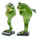 Maxbell Modern Frog Figurine Desktop Bookshelf Craft for Gift Restaurant Holiday