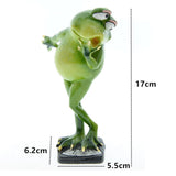 Maxbell Modern Frog Figurine Desktop Bookshelf Craft for Gift Restaurant Holiday