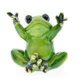 Maxbell 3Pcs Creative Frog Figurines Frog Sculpture Modern for Home Hotel Decoration