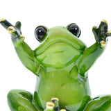 Maxbell 3Pcs Creative Frog Figurines Frog Sculpture Modern for Home Hotel Decoration