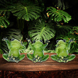 Maxbell 3Pcs Creative Frog Figurines Frog Sculpture Modern for Home Hotel Decoration