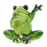 Maxbell 3Pcs Creative Frog Figurines Frog Sculpture Modern for Home Hotel Decoration