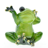 Maxbell 3Pcs Creative Frog Figurines Frog Sculpture Modern for Home Hotel Decoration