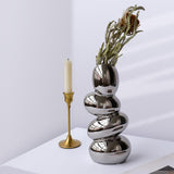 Maxbell Ceramic Vase Flower Pot Floral Arrangement Abstract Crafts for Desktop
