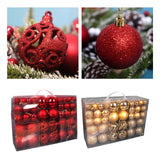 Maxbell 100Pcs Christmas Ball Ornaments Tree Decoration Engagement Festive Red