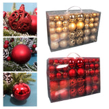 Maxbell 100Pcs Christmas Ball Ornaments Tree Decoration Engagement Festive Red