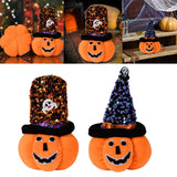 Maxbell Creative Halloween Pumpkin Doll Plush Toy Gift Ornaments for Holiday Round 12cmx19cm