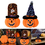 Maxbell Creative Halloween Pumpkin Doll Plush Toy Gift Ornaments for Holiday Round 12cmx19cm