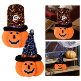 Maxbell Creative Halloween Pumpkin Doll Plush Toy Gift Ornaments for Holiday Round 12cmx19cm