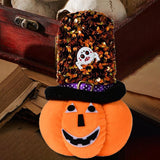 Maxbell Creative Halloween Pumpkin Doll Plush Toy Gift Ornaments for Holiday Round 12cmx19cm