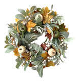 Maxbell Artificial Fall Pumpkin Wreath Harvest Decoration Home Door Halloween